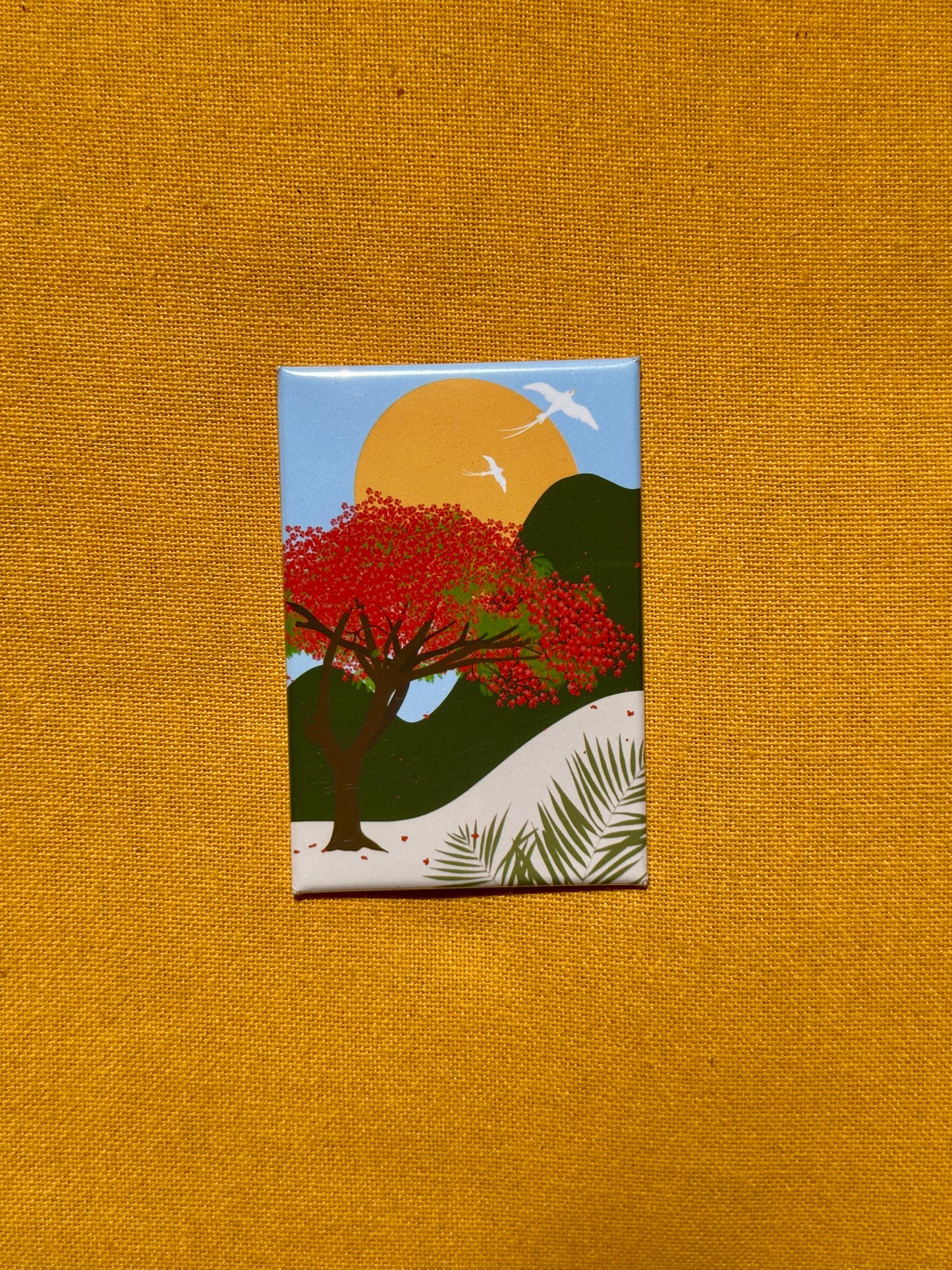 magnet reunion flamboyant illustration creole