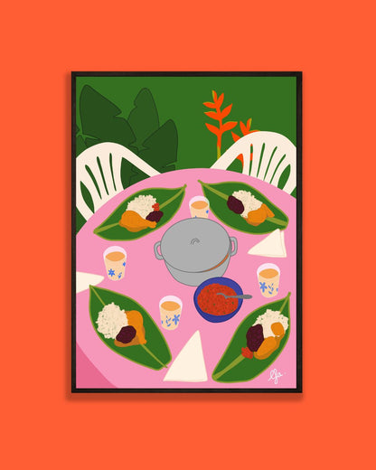 Affiche Feuilles Bananes