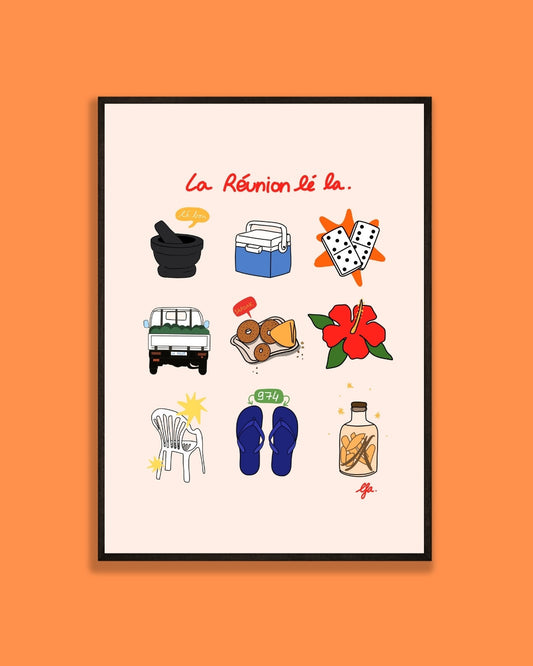 Affiche La Réunion Lé la